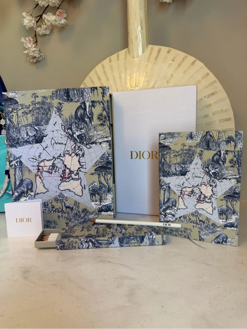 Dior Beauty GWP NIB Gorgeous Luxury Notebook and Pencil Set in Box